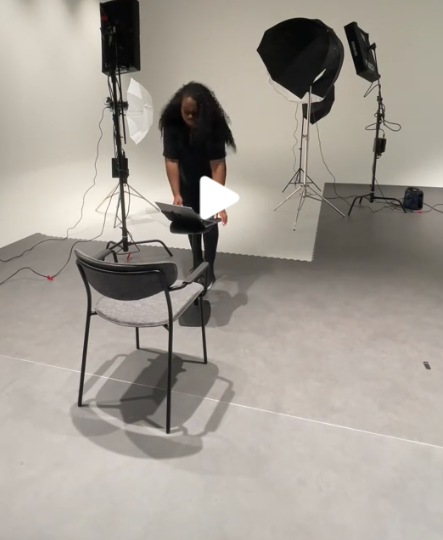 Marcelle Adrianna working on a photography set